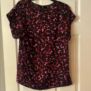 New Directions Black and Pink Blouse